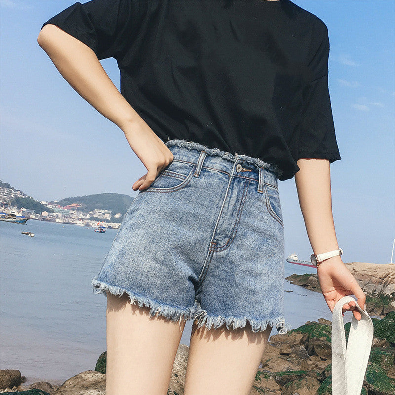 Women’s High-Waist Loose Denim Shorts – Casual Summer Style