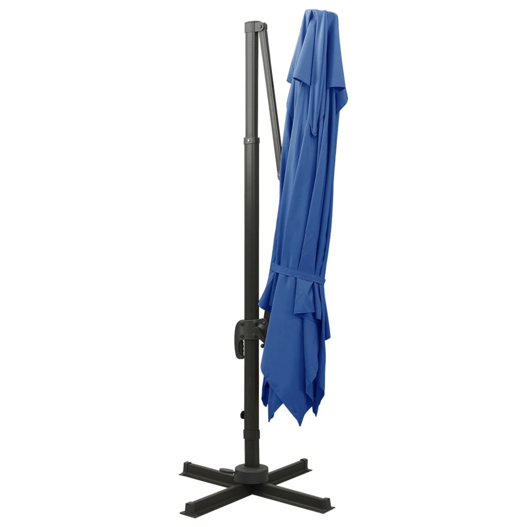 Cantilever Garden Parasol with Double Top 300x300 cm Azure Blue