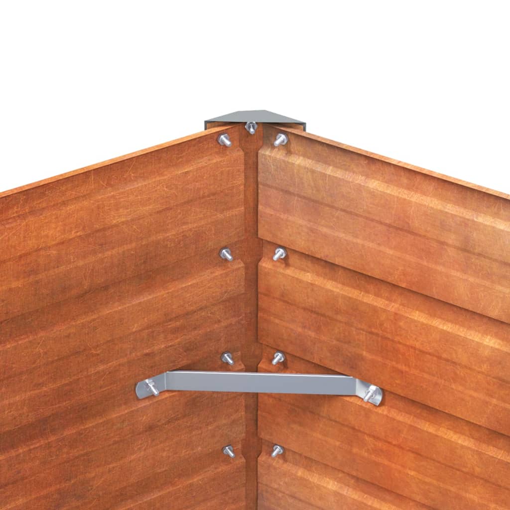 Garden Raised Bed Rusty 129x129x45 cm Corten Steel