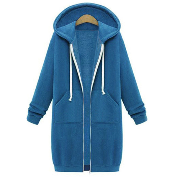 Women’s Hooded Long Sleeve Fleece Jacket – Casual Autumn /Winter Coat, High Quality✓