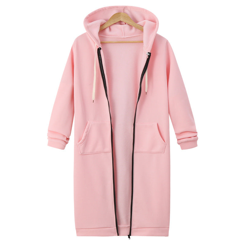Women’s Hooded Long Sleeve Fleece Jacket – Casual Autumn /Winter Coat, High Quality✓