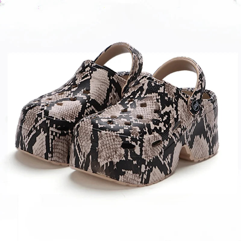 Women’s Platform Slide Sandals – Chunky Sole, Beach or Home Wear
