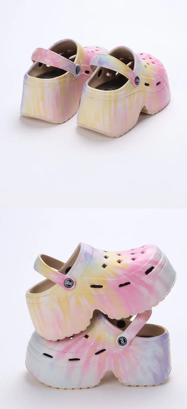 Women’s Platform Slide Sandals – Chunky Sole, Beach or Home Wear