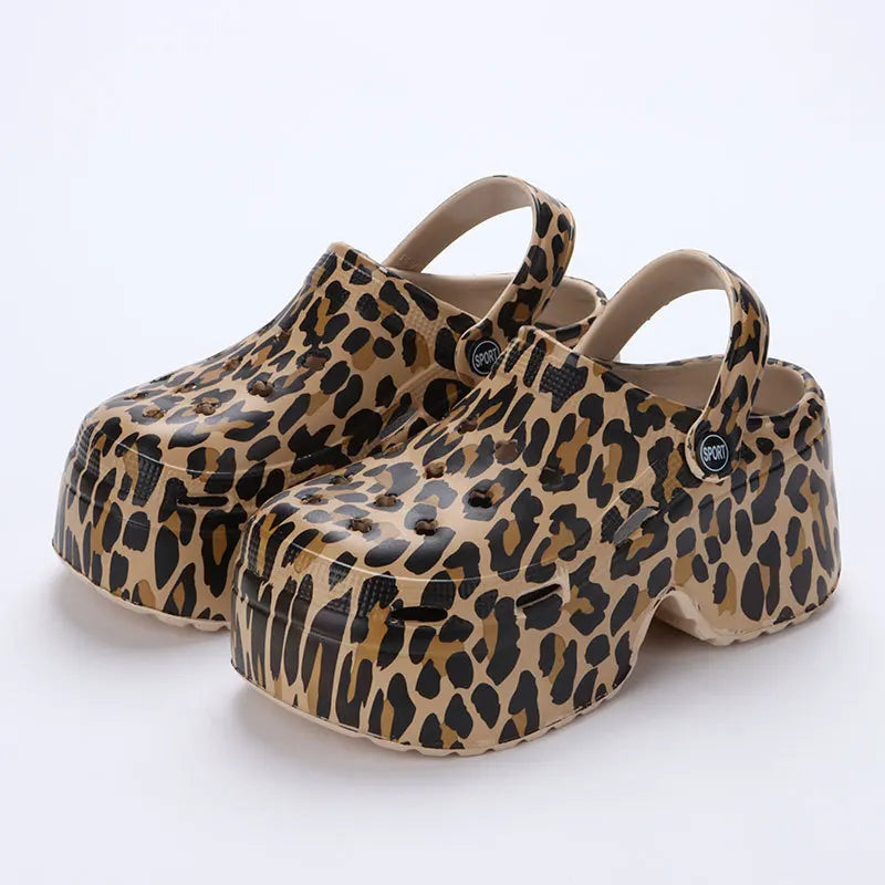 Women’s Platform Slide Sandals – Chunky Sole, Beach or Home Wear