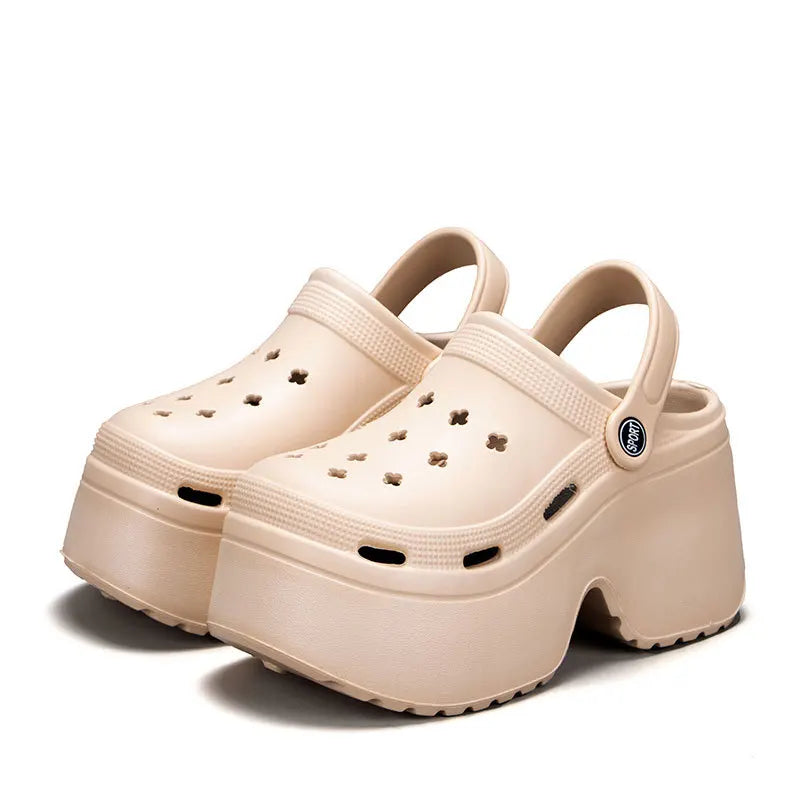 Women’s Platform Slide Sandals – Chunky Sole, Beach or Home Wear