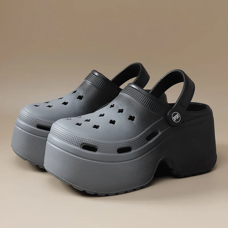 Women’s Platform Slide Sandals – Chunky Sole, Beach or Home Wear
