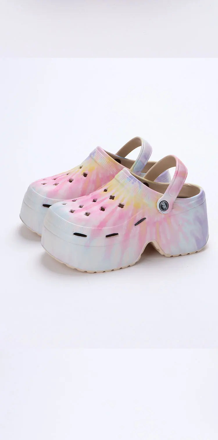 Women’s Platform Slide Sandals – Chunky Sole, Beach or Home Wear