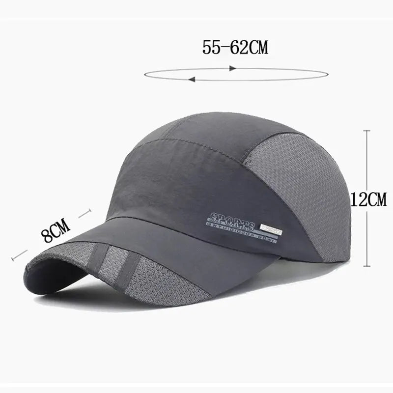 Sun Protection Sports Cap – Breathable, Adjustable, Quick Dry