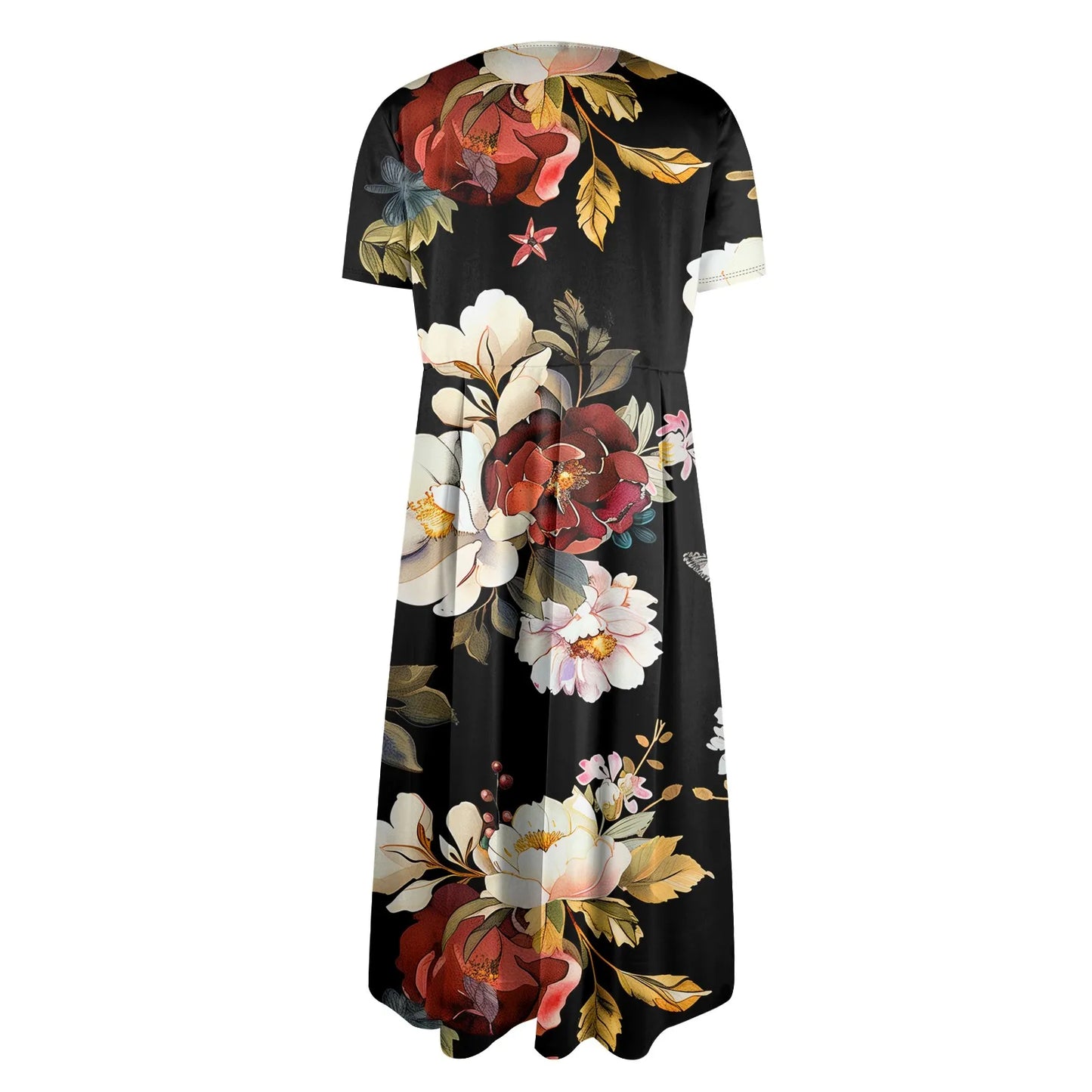Plus Size Women’s Floral Printed Maxi Dress – Comfortable Beach or Casual Wear