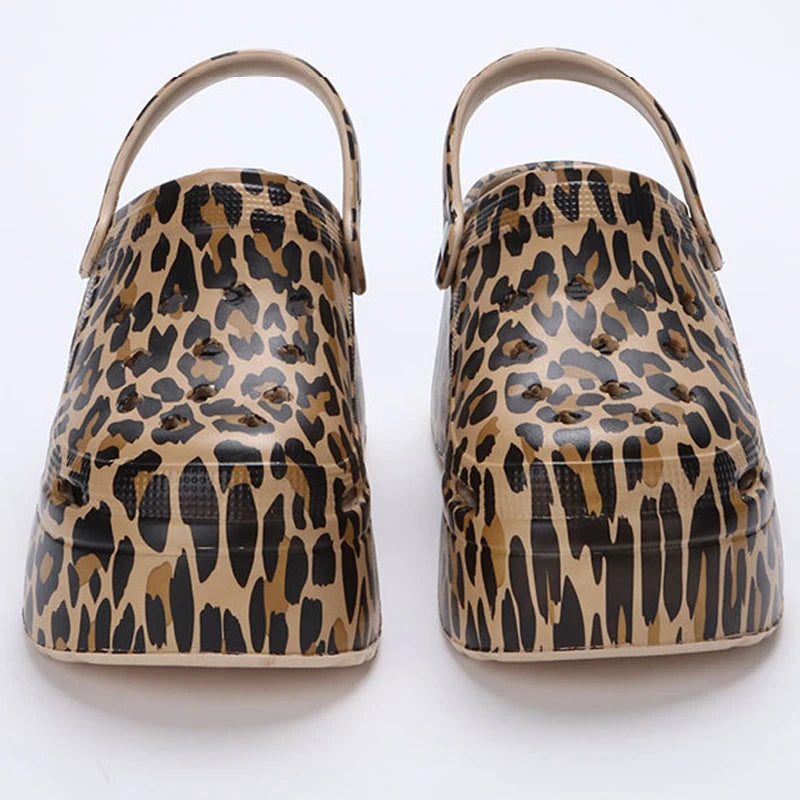Women’s Platform Slide Sandals – Chunky Sole, Beach or Home Wear