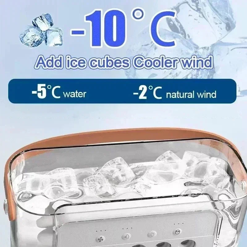 Portable 3-in-1 Mini Air Cooler – Fan, Humidifier, LED Light