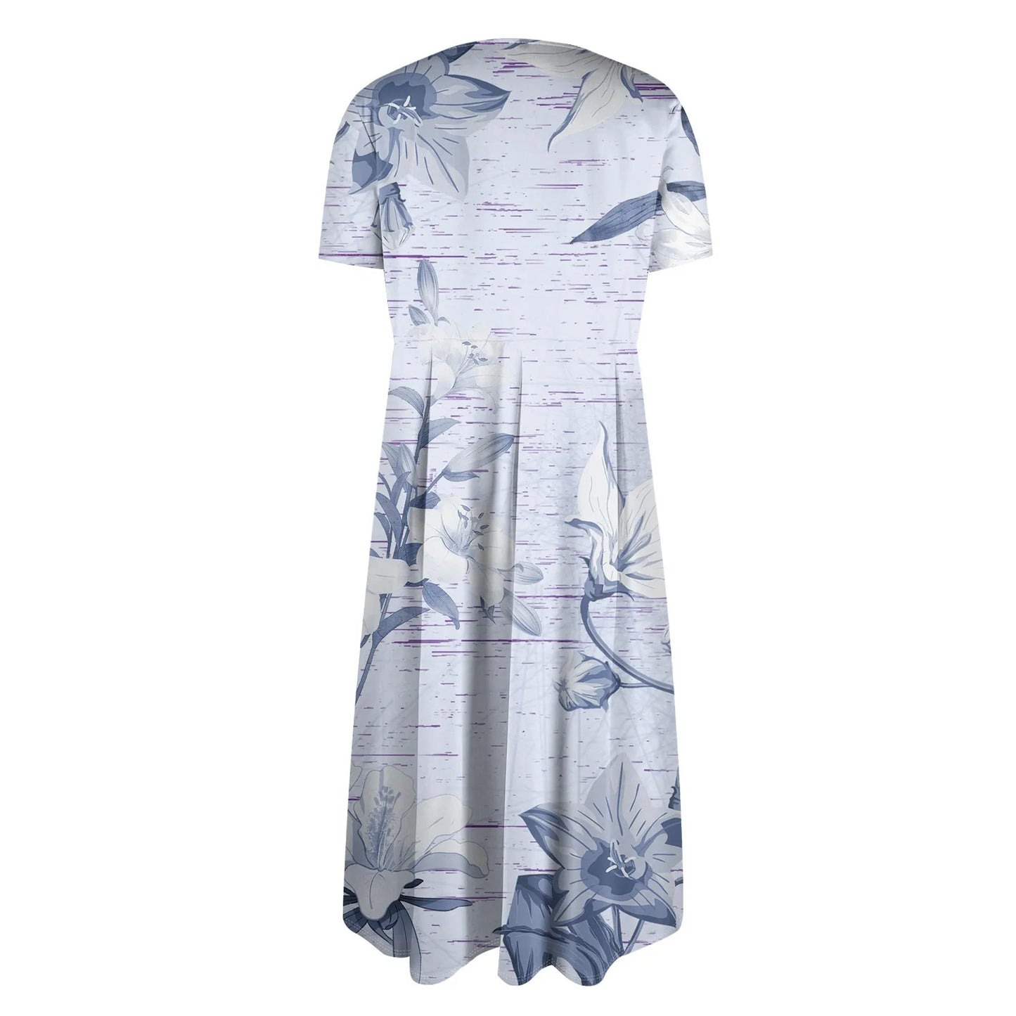 Plus Size Women’s Floral Printed Maxi Dress – Comfortable Beach or Casual Wear