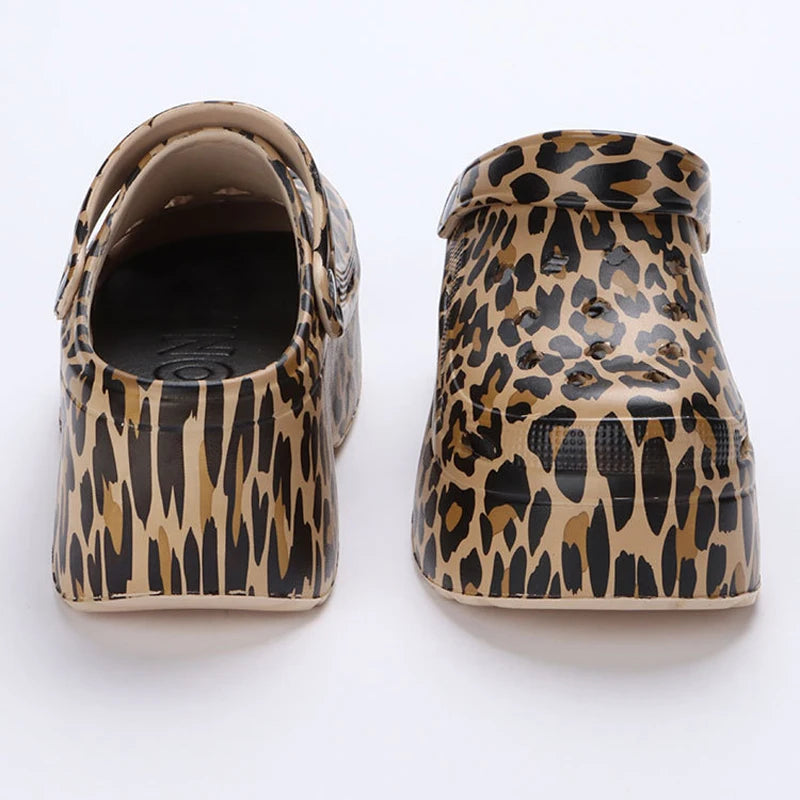 Women’s Platform Slide Sandals – Chunky Sole, Beach or Home Wear