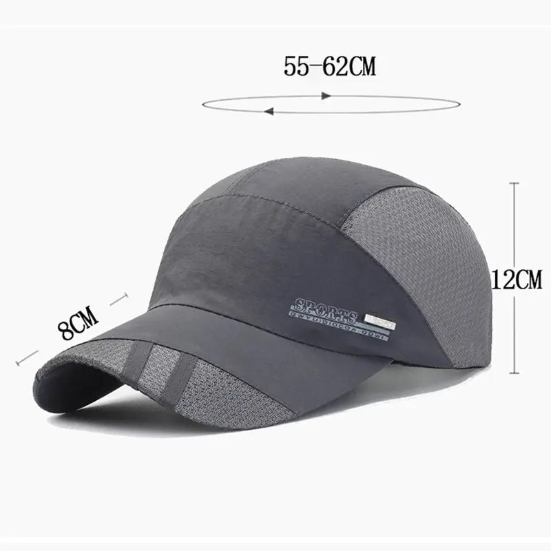 Sun Protection Sports Cap – Breathable, Adjustable, Quick Dry