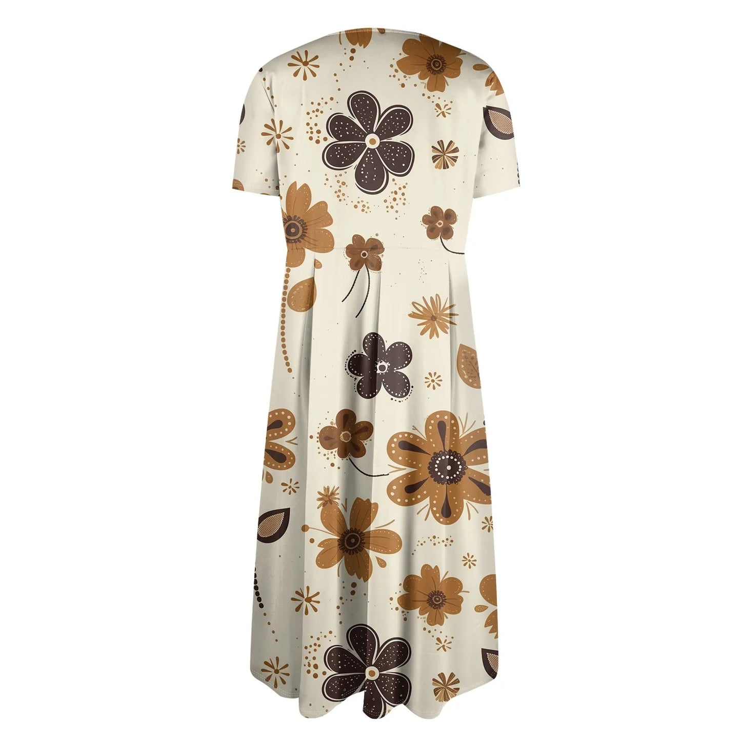 Plus Size Women’s Floral Printed Maxi Dress – Comfortable Beach or Casual Wear