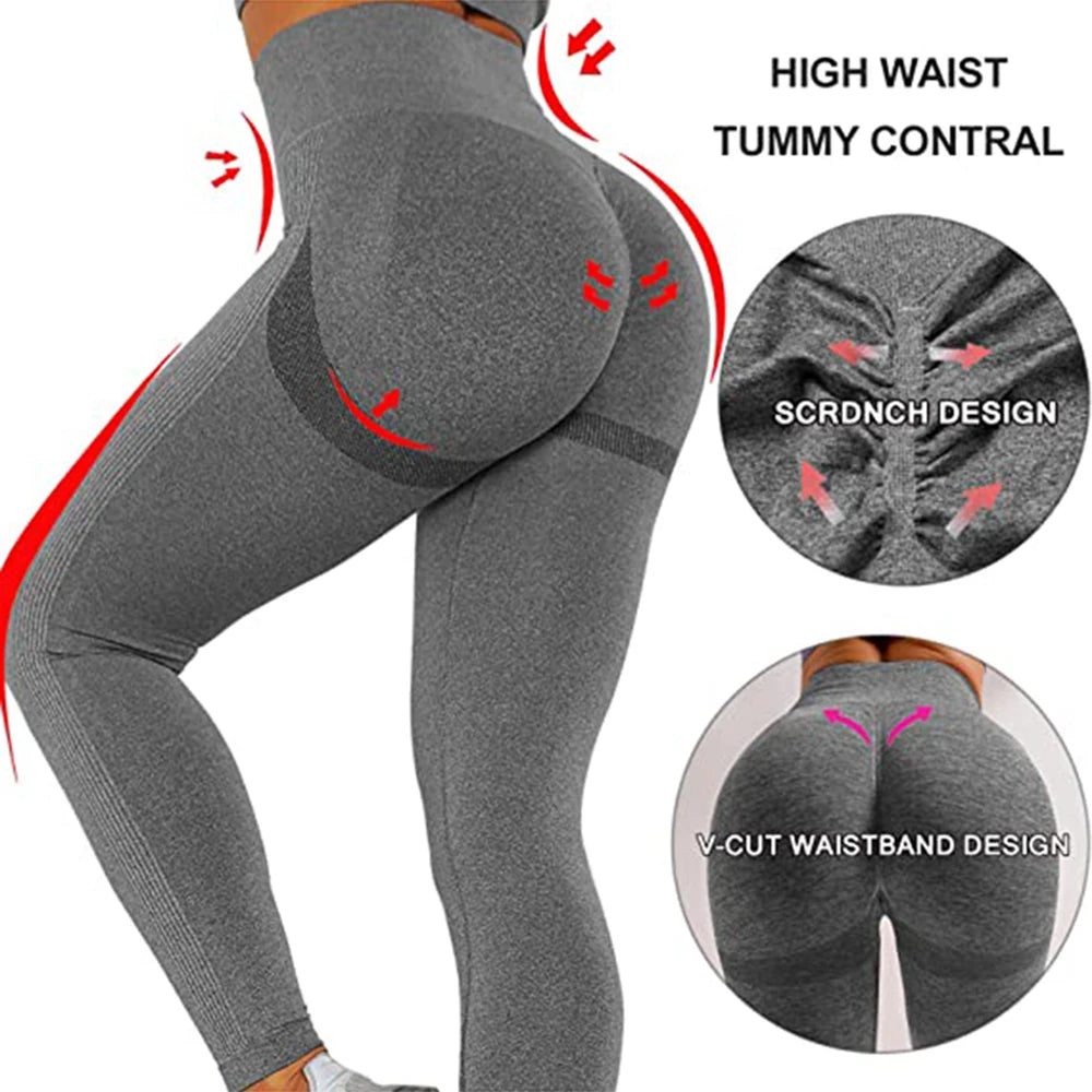 Gradient High Waist Leggings for Women – Workout Jogging Push Up