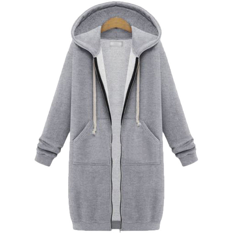 Women’s Hooded Long Sleeve Fleece Jacket – Casual Autumn /Winter Coat, High Quality✓