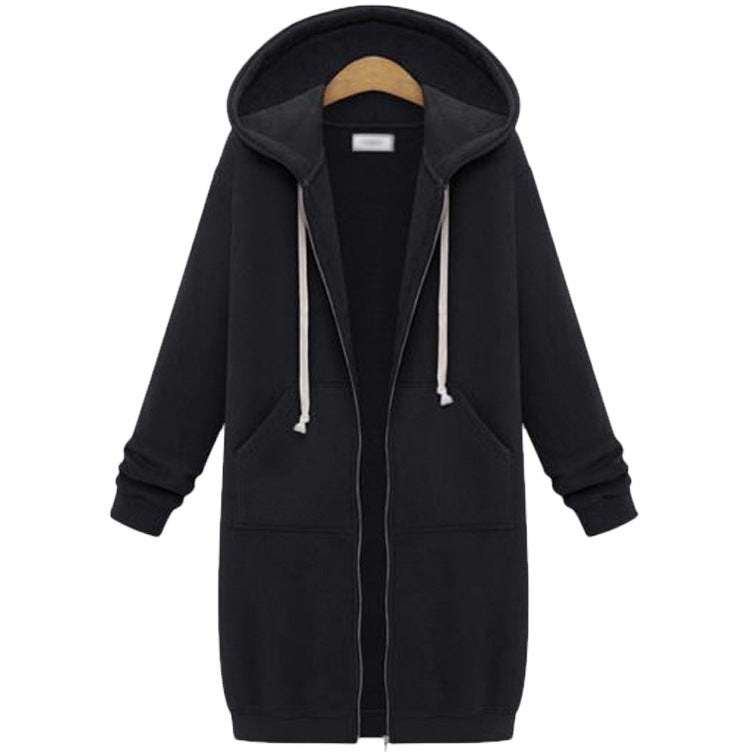 Women’s Hooded Long Sleeve Fleece Jacket – Casual Autumn /Winter Coat, High Quality✓
