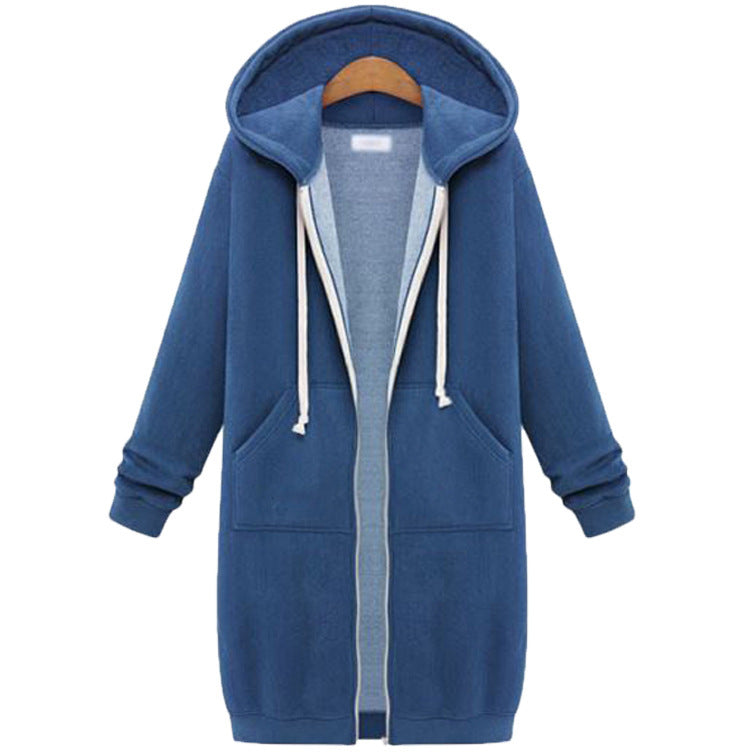 Women’s Hooded Long Sleeve Fleece Jacket – Casual Autumn /Winter Coat, High Quality✓
