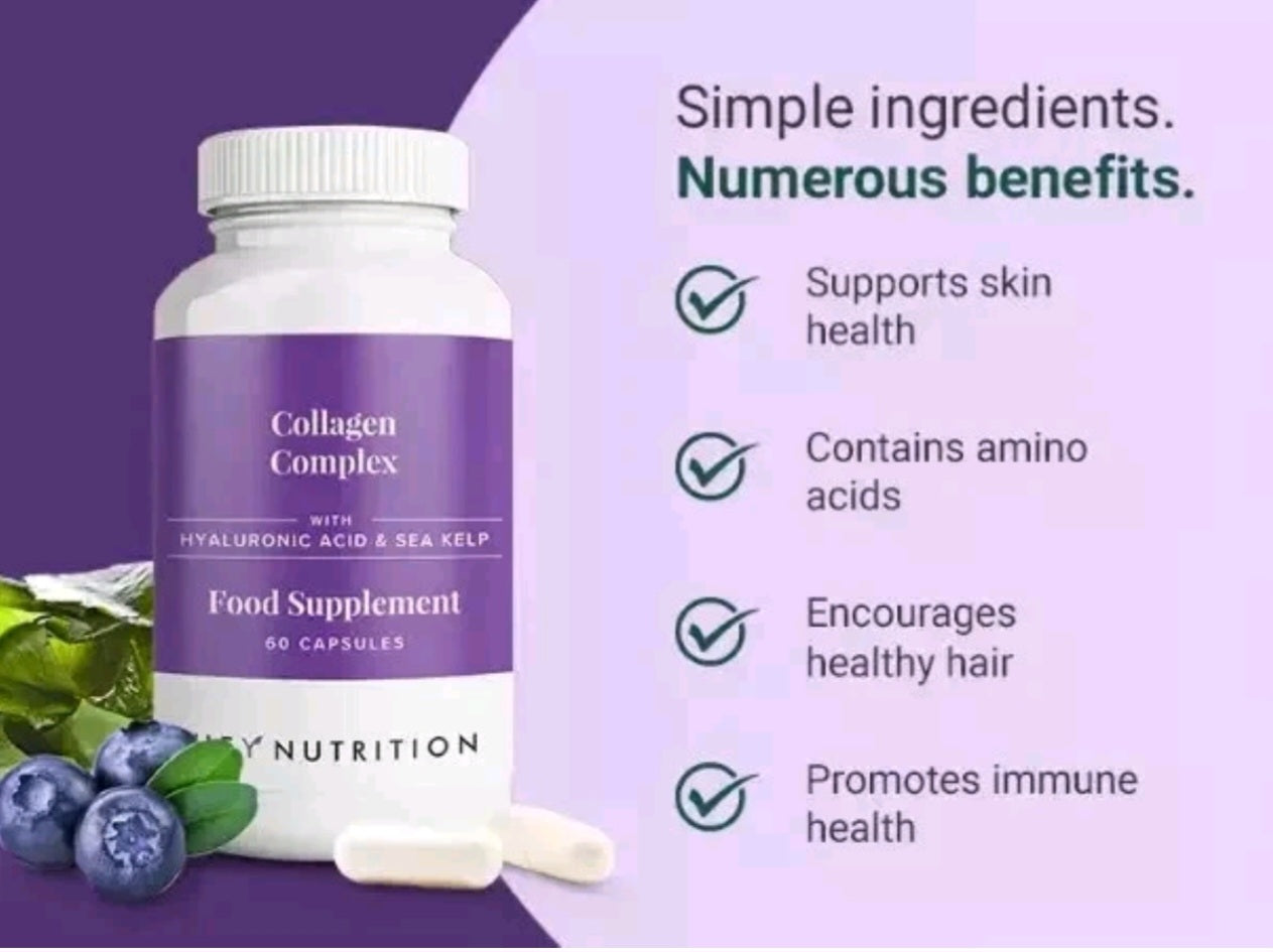 Collagen Complex – Marine Collagen Peptides with Hyaluronic Acid for Healthy Skin, Hair & Nails
