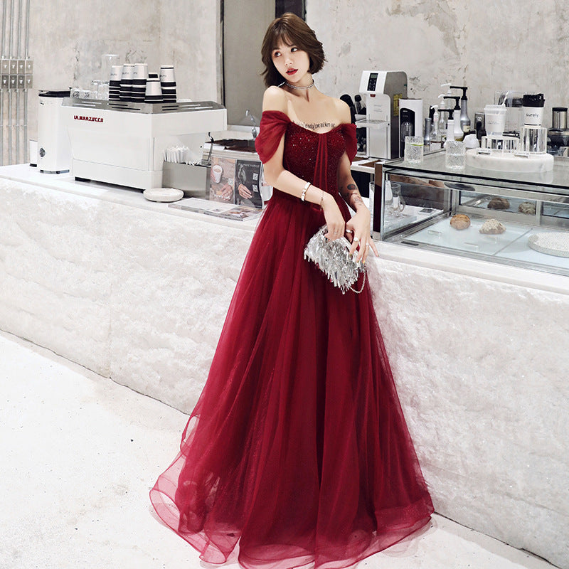 Modern Red Engagement Dress for Women – Elegant Formal Party Gown