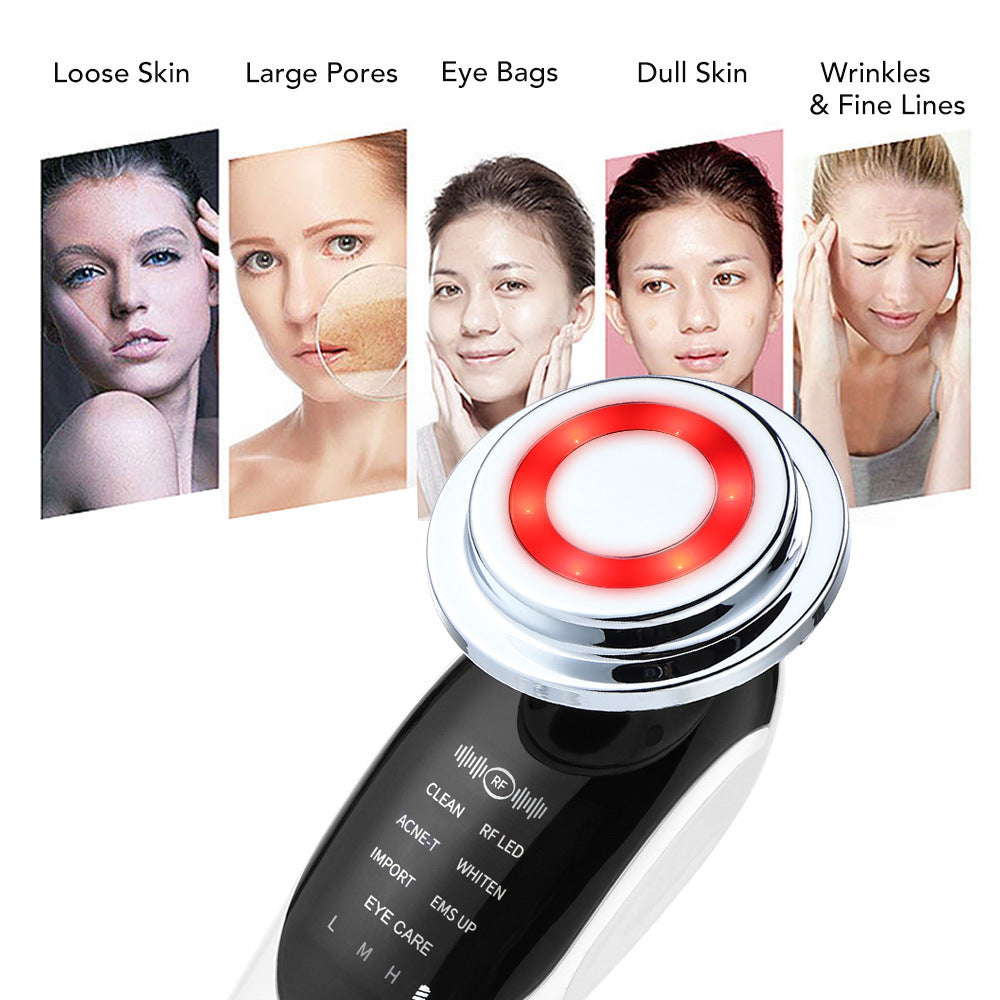 7-in-1 Facial Massager – EMS Microcurrent, LED Light Therapy & Skin Rejuvenation Device