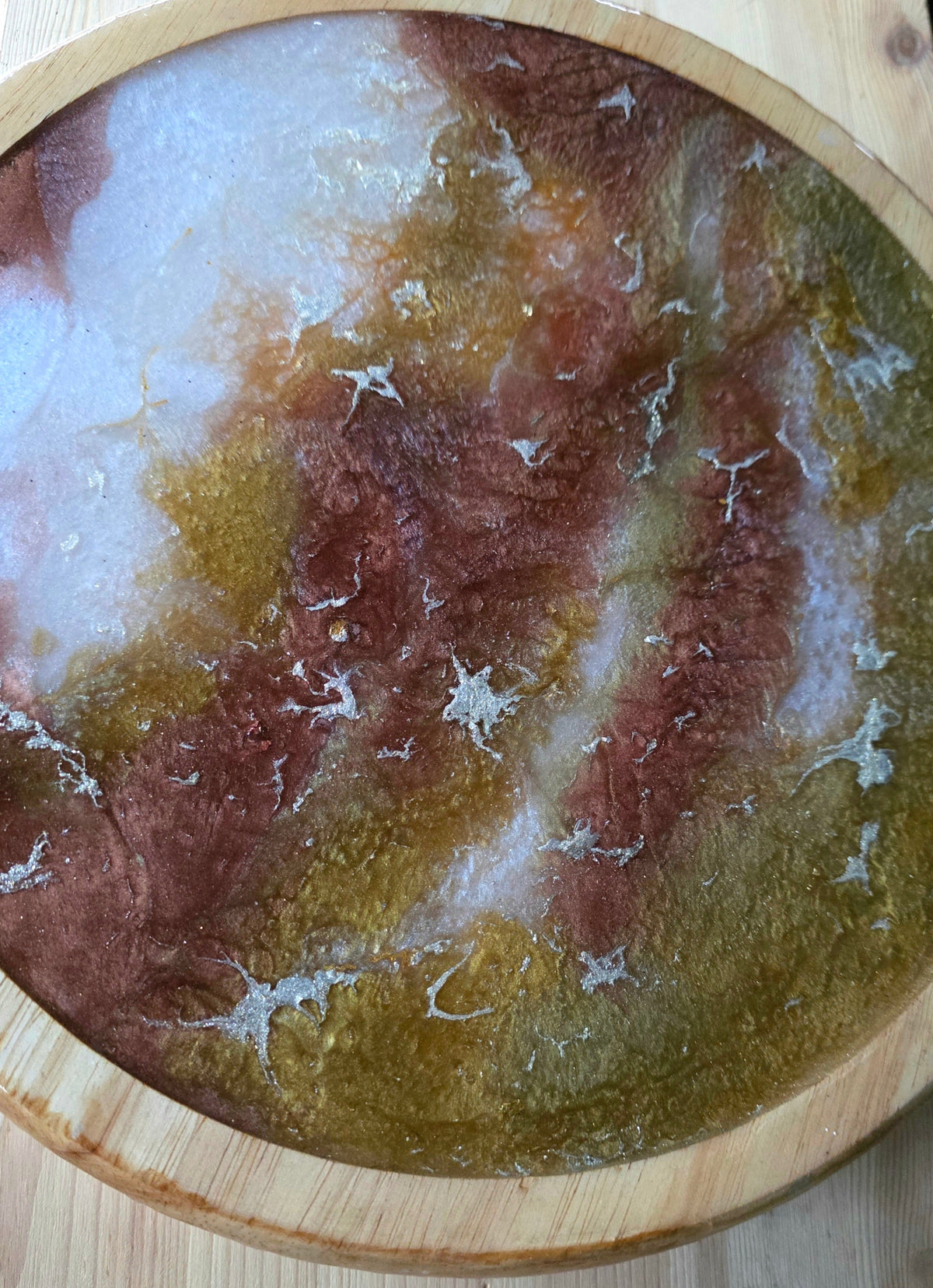 Terracotta marble resin board - full top view in box