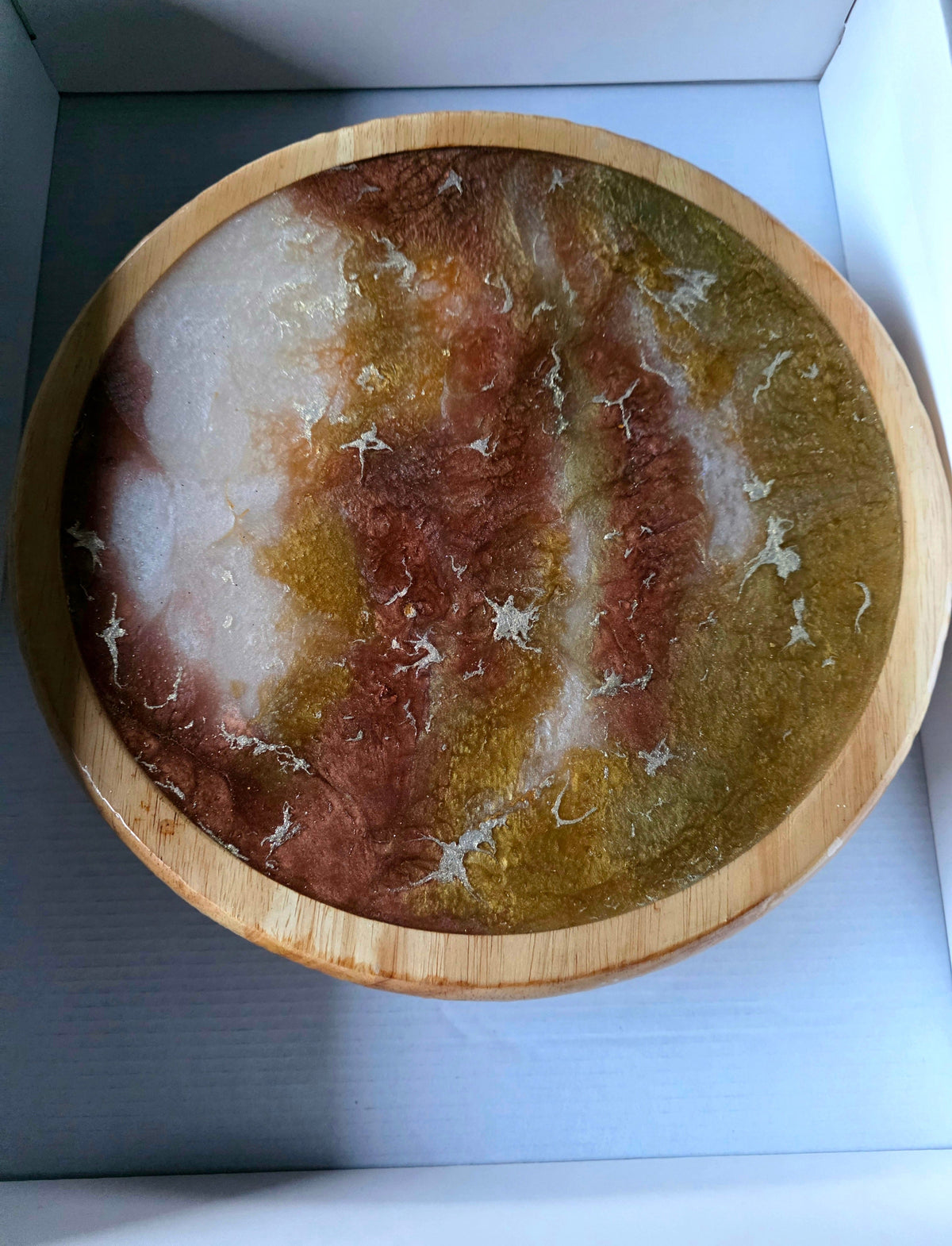 Terracotta marble resin board - side profile in box