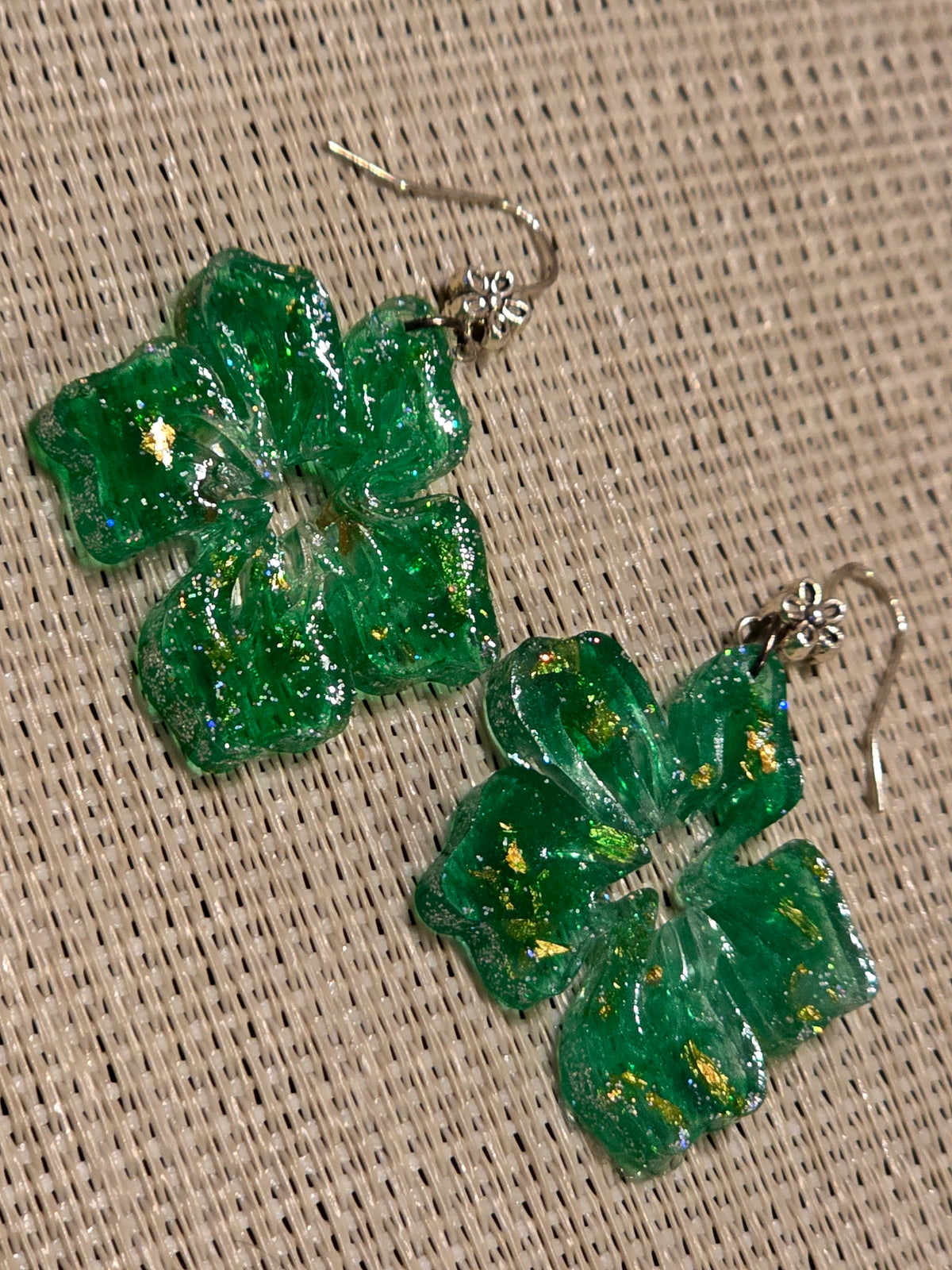 Hibiscus Flower Drop Earrings – Handmade Resin – AlyTrend Studio