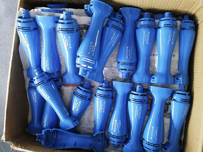 3-in-1 Hot Air Brush Hair Dryer – Blow Dryer, Straightener & Curler, Ionic Hair Styler, Sky Blue / Dark Blue