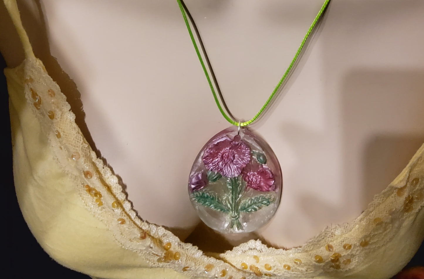 3D Resin Necklace – Handmade