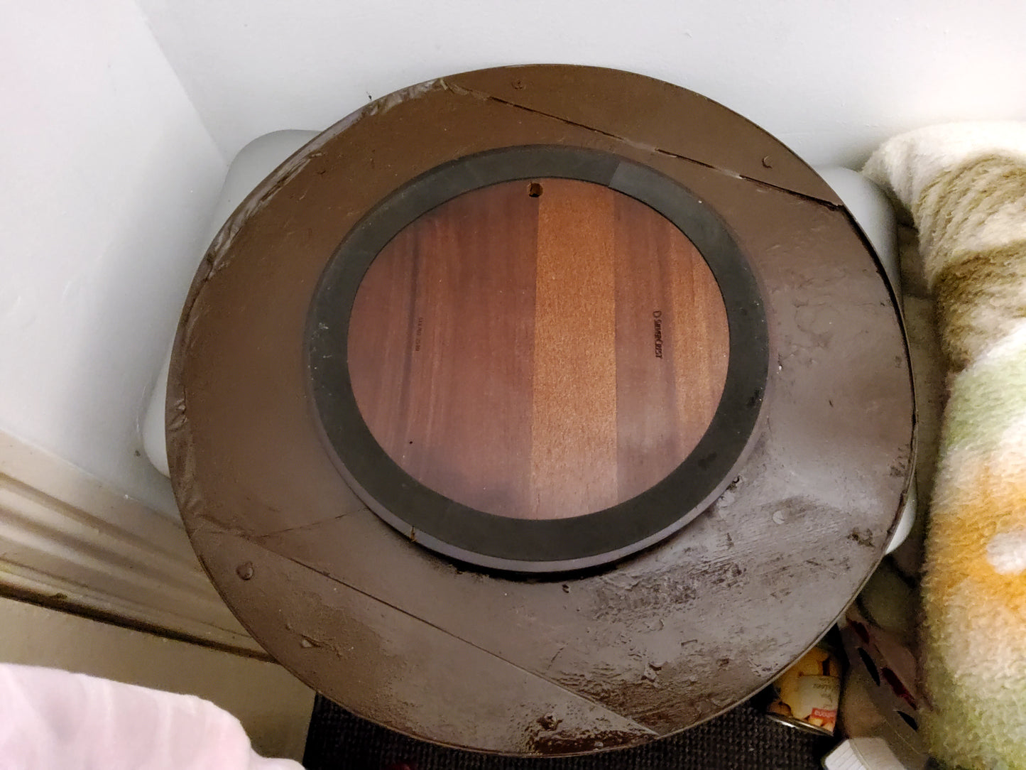 Rotating Serving Board – Black Botanicals Lazy Susan | Handmade Resin 42cm