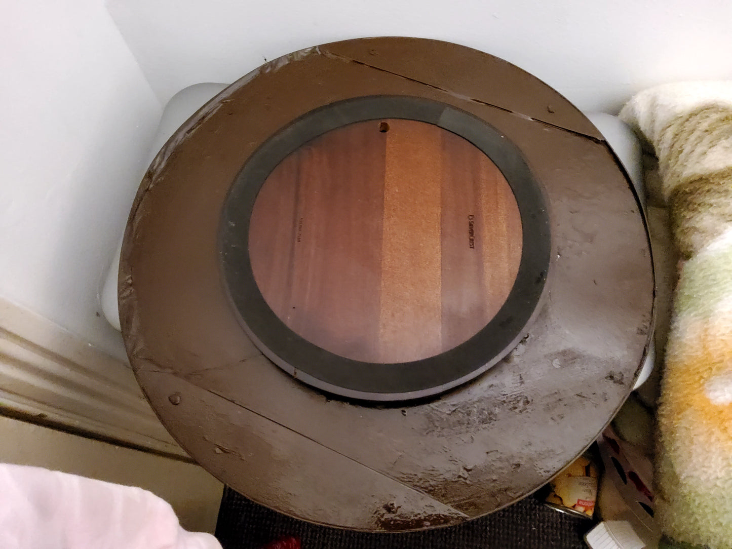 Rotating Serving Board – Black Botanicals Lazy Susan | Handmade Resin 42cm