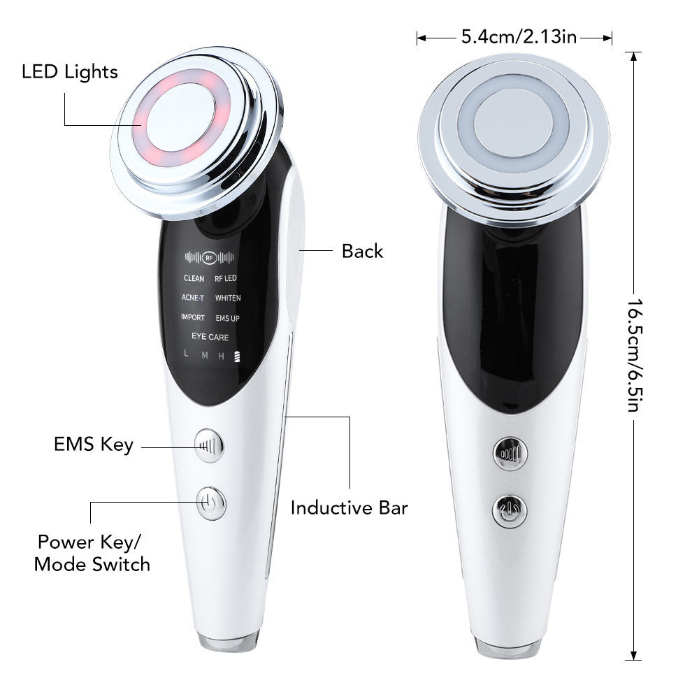 7-in-1 Facial Massager – EMS Microcurrent, LED Light Therapy & Skin Rejuvenation Device