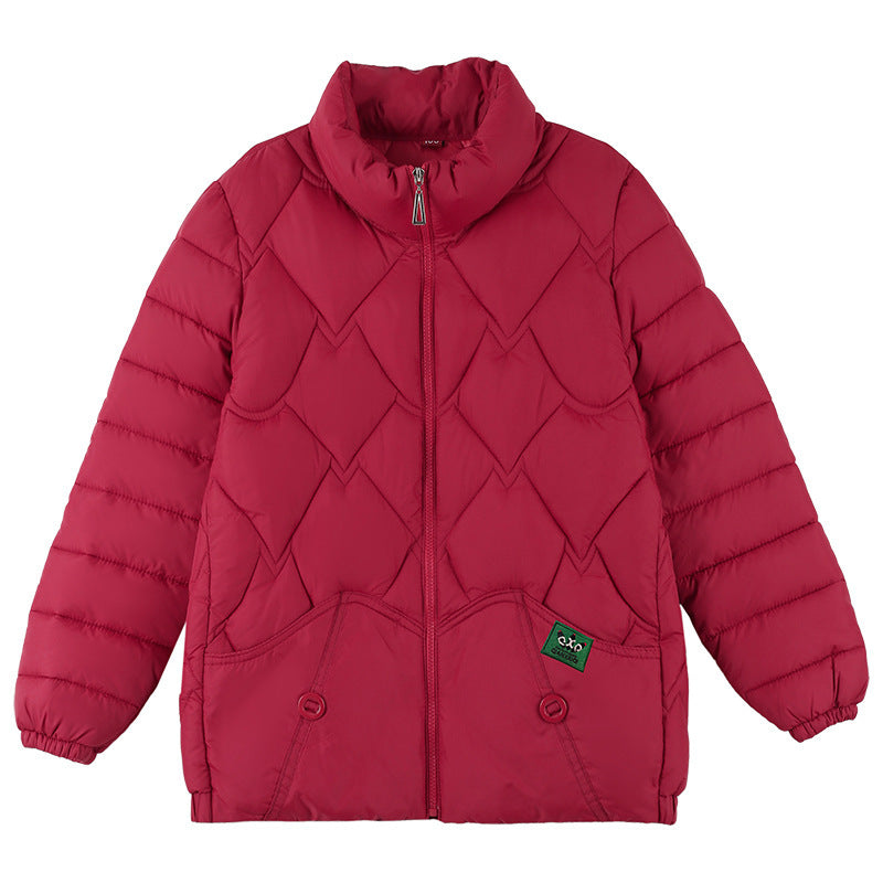 Women’s Winter Coat – Down Cotton Filled, Polyester, Temperament Commute Jacket