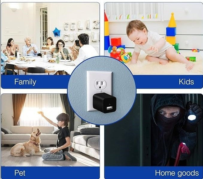 Smart Camera Charger – WiFi Security Camera with 2K Video, Wide-Angle Lens & Motion Detection