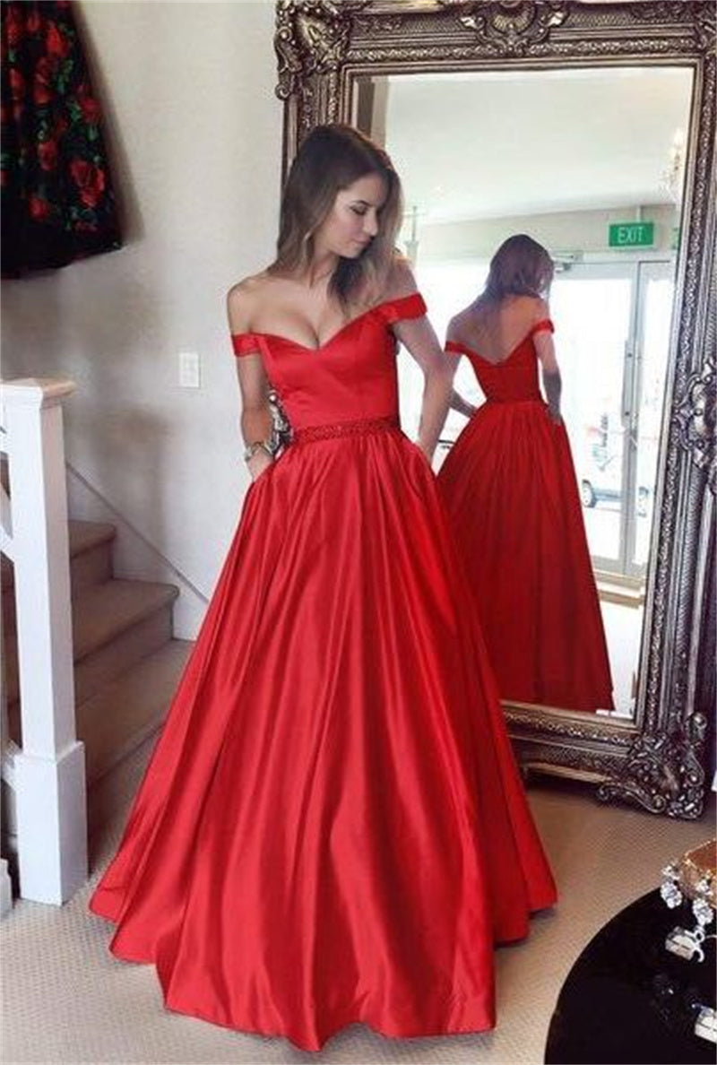 Women’s Solid Color Party Dress – Elegant & Chic