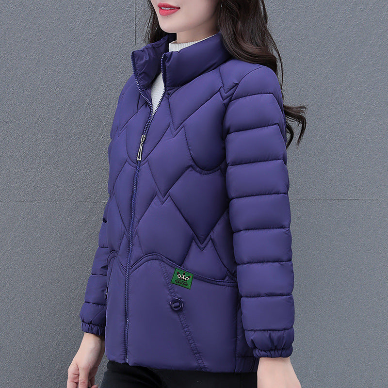 Women’s Winter Coat – Down Cotton Filled, Polyester, Temperament Commute Jacket