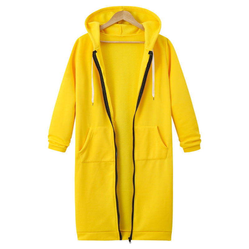 Women’s Hooded Long Sleeve Fleece Jacket – Casual  Autumn /Winter Coat, High Quality✓