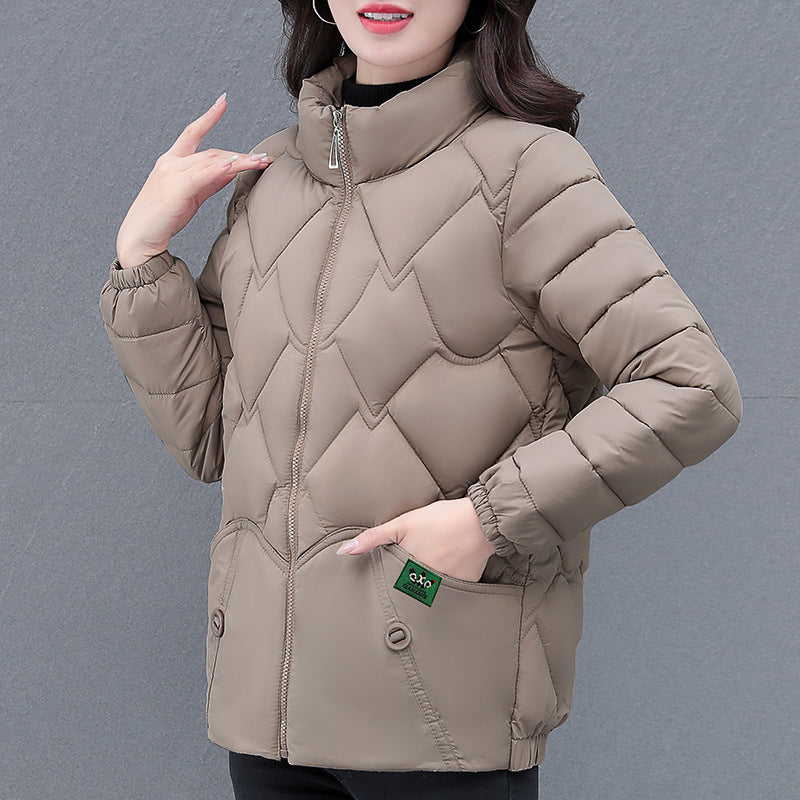 Women’s Winter Coat – Down Cotton Filled, Polyester, Temperament Commute Jacket