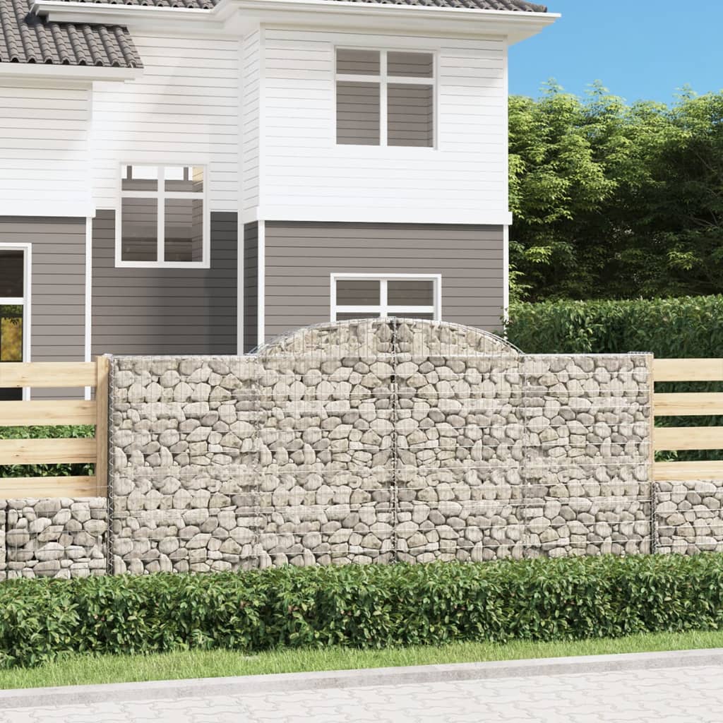 Arched Gabion Baskets 10 pcs 300x50x140/160 cm Galvanised Iron