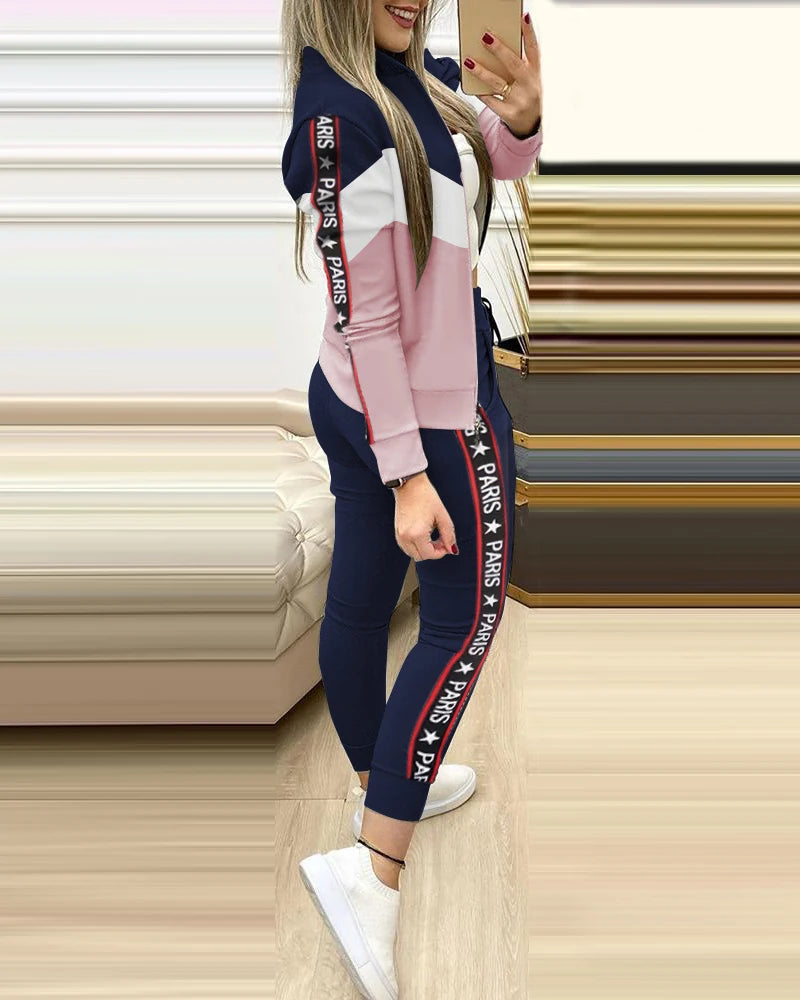 2025 Women’s Sportswear Set – Jacket + Pants Tracksuit Outfit
