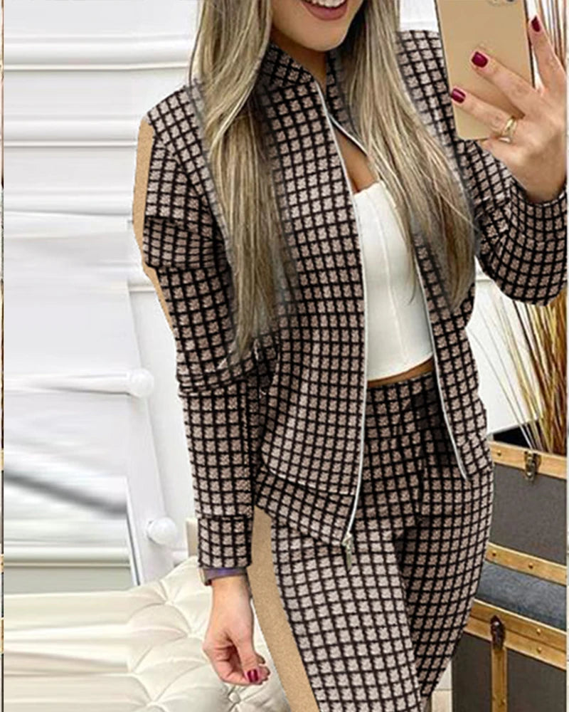 2025 Women’s Sportswear Set – Jacket + Pants Tracksuit Outfit