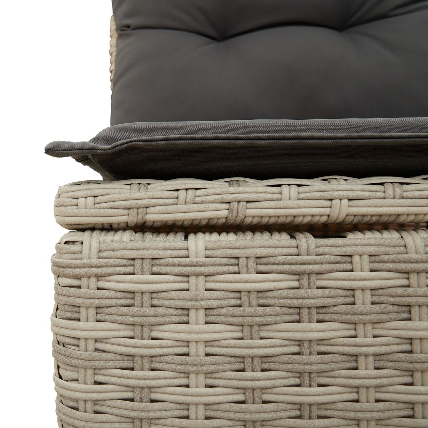 5 Piece Garden Sofa Set with Cushions Light Grey Poly Rattan