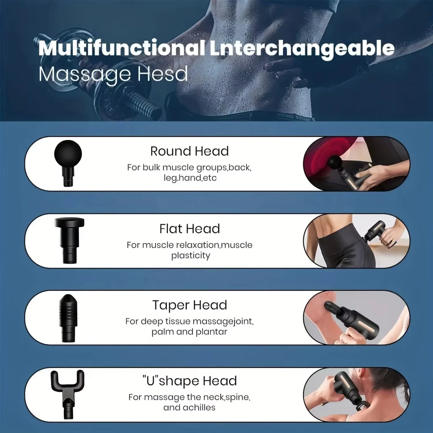 Mini<Portable muscle massage gun with deep tissue effect.