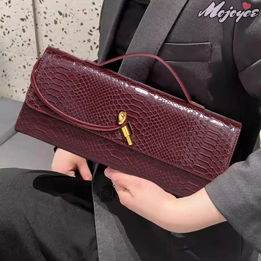 Stone Texture PU Leather Top-Handle Bag – Crossbody Style for Women