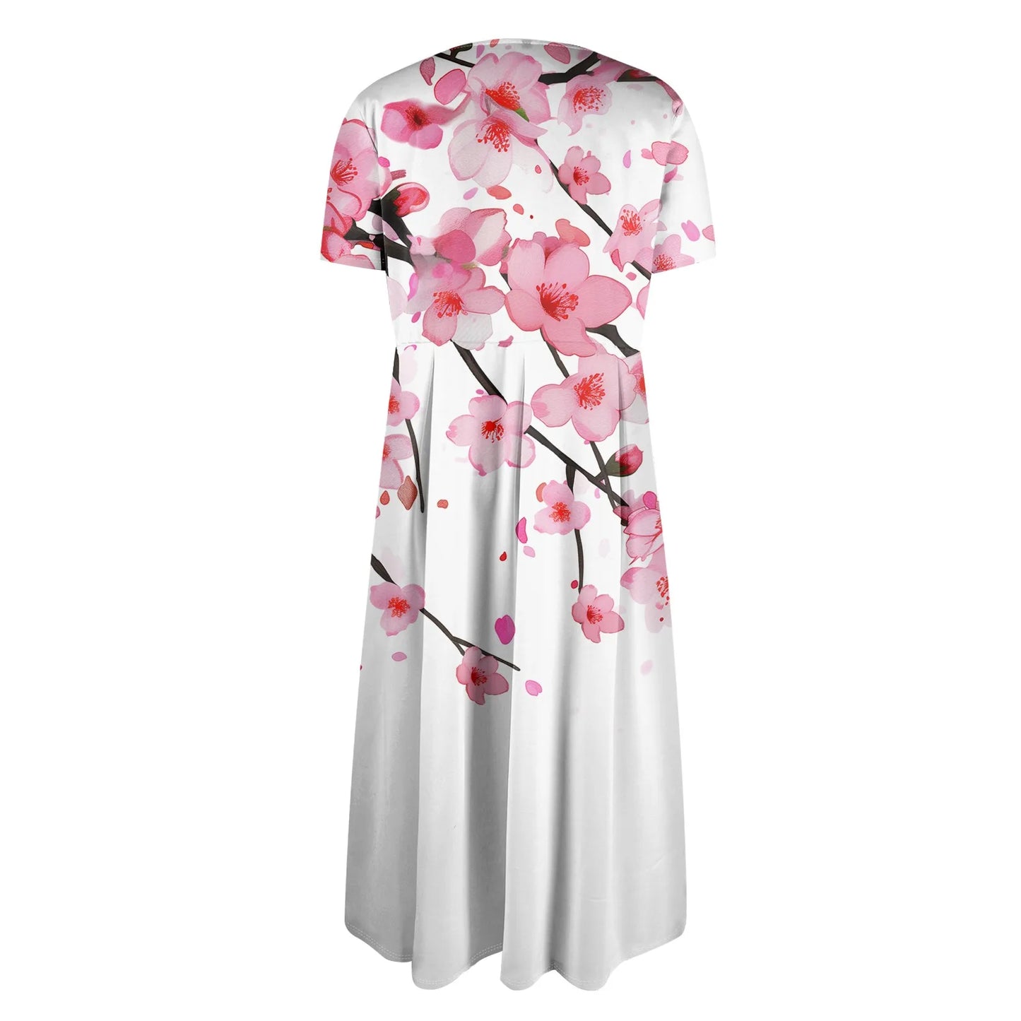 Plus Size Women’s Floral Printed Maxi Dress – Comfortable Beach or Casual Wear