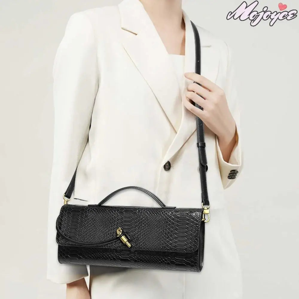 Stone Texture PU Leather Top-Handle Bag – Crossbody Style for Women