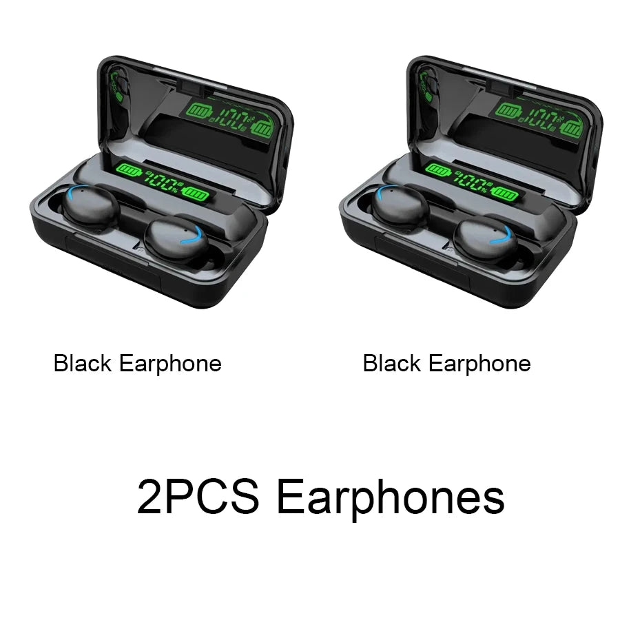 F9 Wireless Bluetooth Earbuds with Charging Case – Waterproof, LED Display