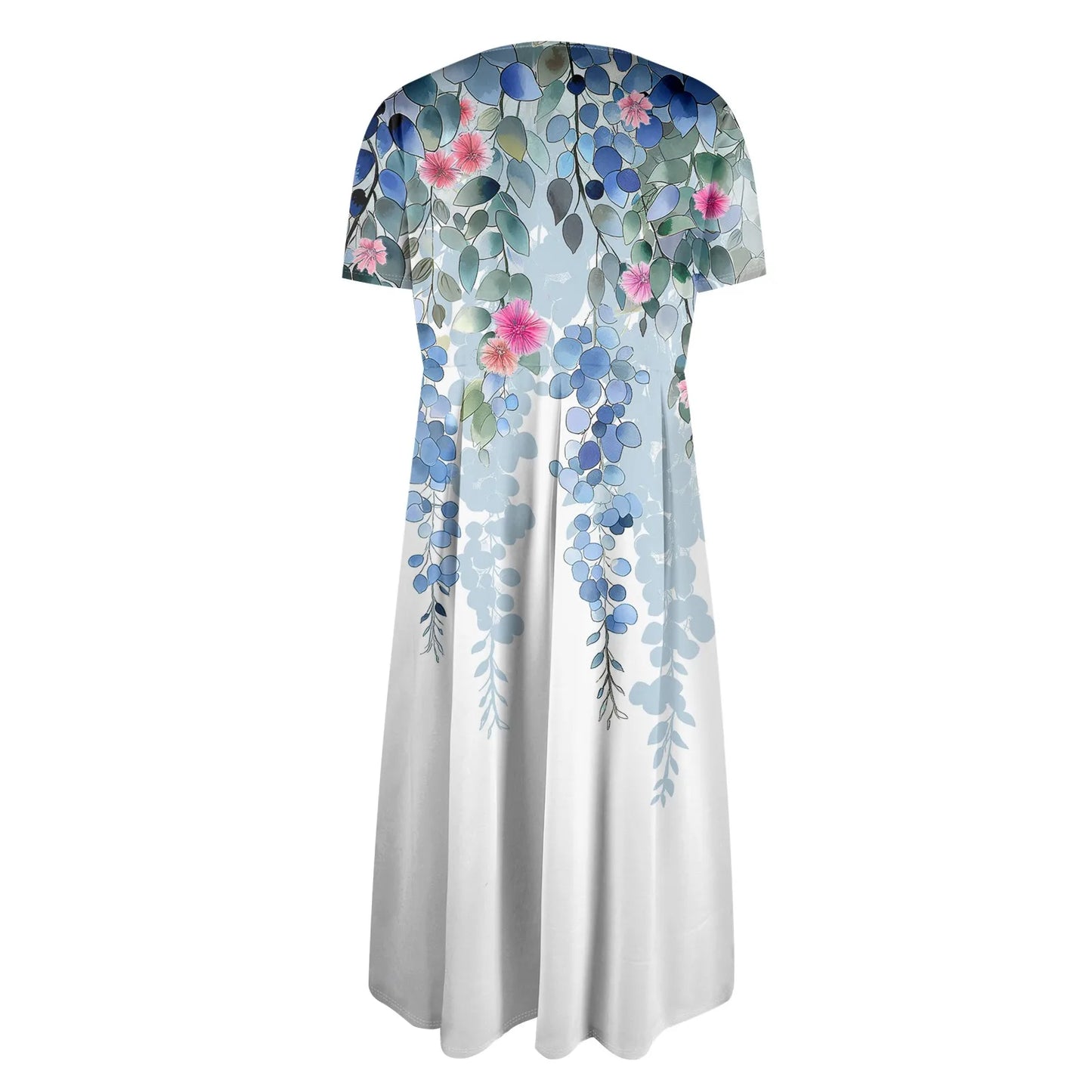 Plus Size Women’s Floral Printed Maxi Dress – Comfortable Beach or Casual Wear